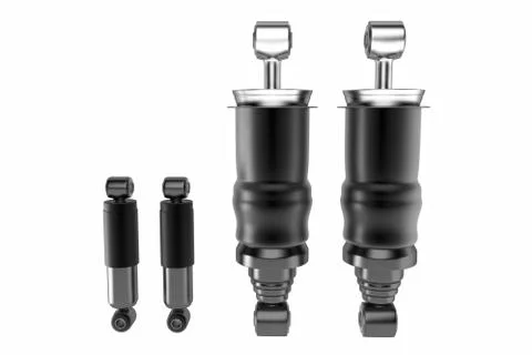 3D rendering. Trucks Cabin Shock Absorber, New auto parts, spare parts Stock Photos