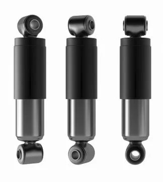 3D rendering. Trucks Cabin Shock Absorber, New auto parts, spare parts Stock Photos