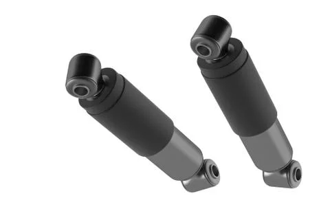 3D rendering. Trucks Cabin Shock Absorber, New auto parts, spare parts Stock Photos