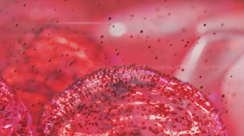 3D Rendering of the Tumor Cell Surface With Membrane Receptors and Vesicles Stock Illustration