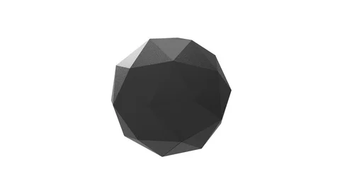 3d rendering of a turning geodesic sphere isolated in white background Stock Footage 111755045