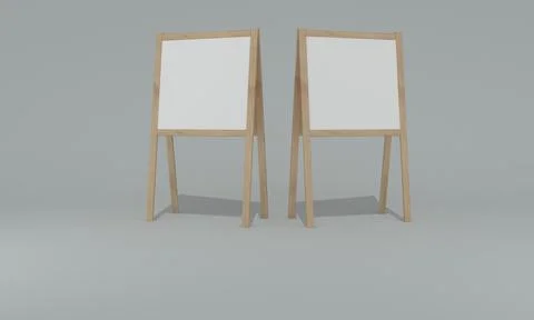 3D rendering of two advertising boards empty frames for your images or text Stock-Illustration