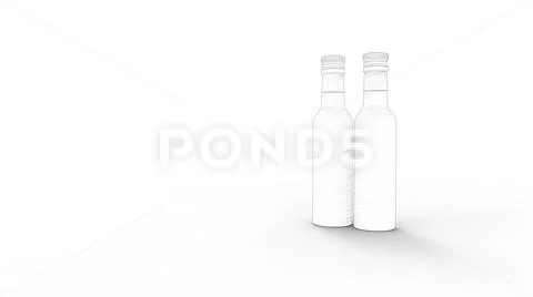 3d rendering of two bottles isolated in white studio background ...