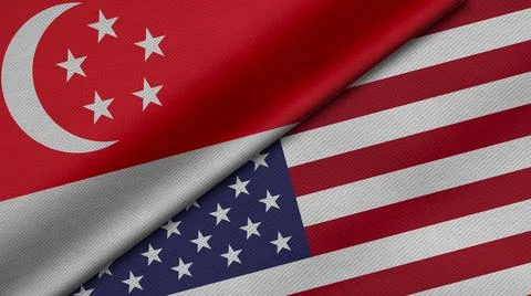 3D Rendering of two flags from China and Socialist Republic of Vietnam togeth Foto stock