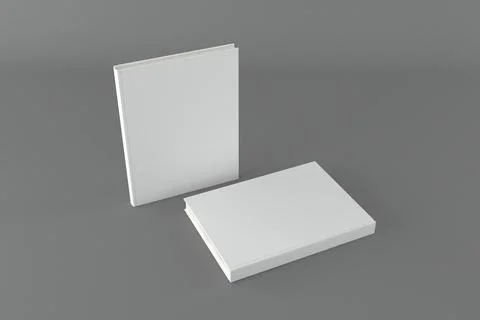 3d rendering of two stacks of A4 papers with copy space over a white backgrou イラスト素材