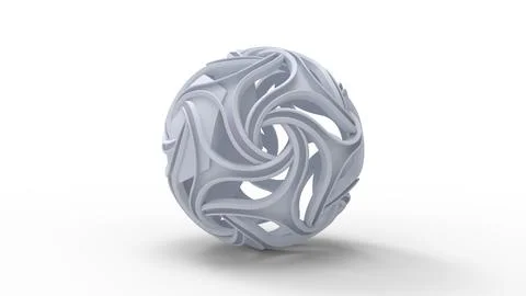 3D rendering of typical complex rapid prototyping computer generated model 스톡 일러스트