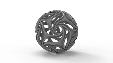 3D rendering of typical complex rapid prototyping computer generated model 스톡 일러스트