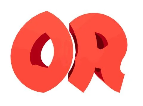 3D Rendering Typography Graffiti Logo Symbol Word OR  Stock Illustration