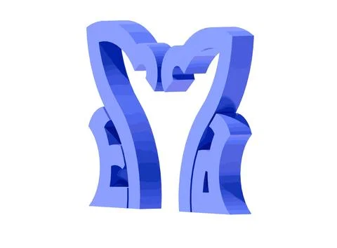 3D Rendering Typography Graffiti Logo Symbol  Word Emma suitable for use on.. Stock Illustration