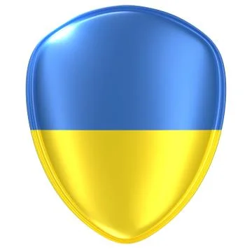 3d rendering of an Ukraine flag icon. Stock Illustration
