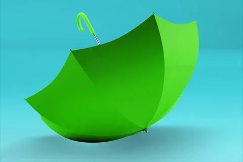 3d rendering umbrella front and top view. realistic mockup of blank paraso... 스톡 사진