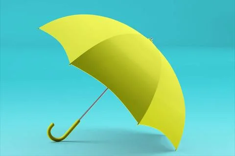 3d rendering umbrella front and top view. realistic mockup of blank paraso... Stock Photos