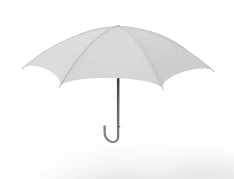 3d rendering of an umbrella isolated in white studio background Stock Illustration