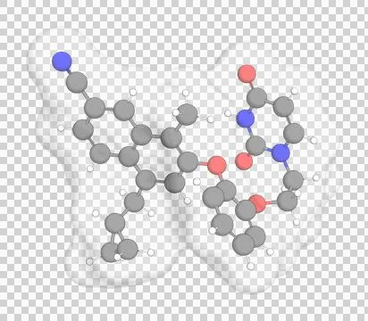 3D rendering of Uo4 over a transparent background. Stock Illustration