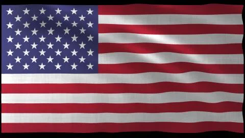 3d rendering of USA flag design with nice wave Illustrazione stock