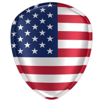 3d rendering of an USA flag icon. Stock Illustration