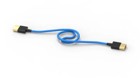 3d rendering of USB cable ICON isolated with clear background Stock Illustration