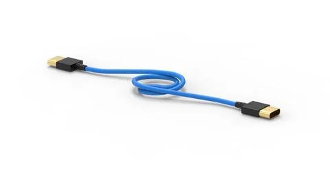 3d rendering of USB cable ICON isolated with clear background Stock Illustration