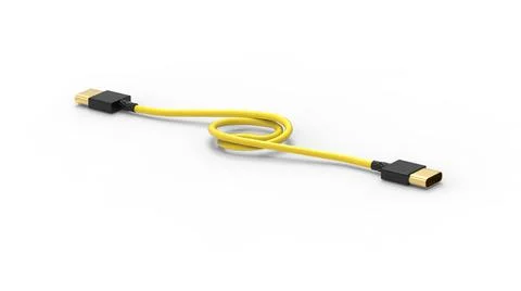 3d rendering of USB cable ICON isolated with clear background Stock Illustration