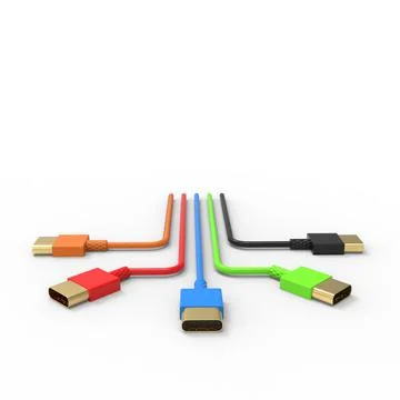 3d rendering of USB cable ICON isolated with clear background イラスト素材