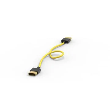 3d rendering of USB cable ICON isolated with clear background Stockillustratie
