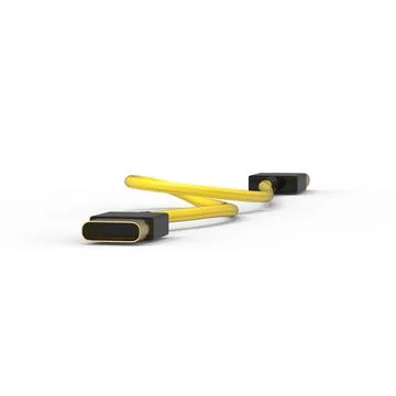 3d rendering of USB cable ICON isolated with clear background Stockillustratie