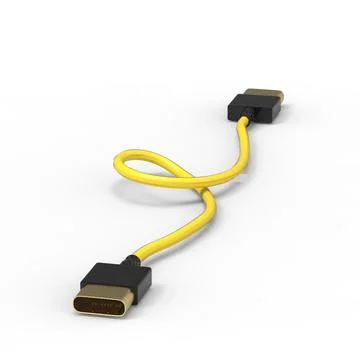 3d rendering of USB cable ICON isolated with clear background Stockillustratie