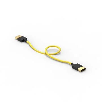 3d rendering of USB cable ICON isolated with clear background Stock Illustration