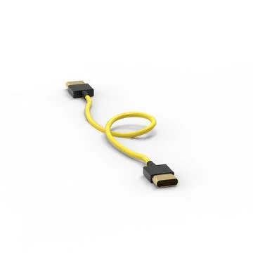 3d rendering of USB cable ICON isolated with clear background Stock Illustration