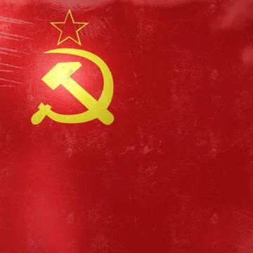 3d rendering of an USSR flag icon. Stock Illustration