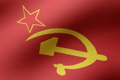 3d rendering of a USSR flag Stock Illustration