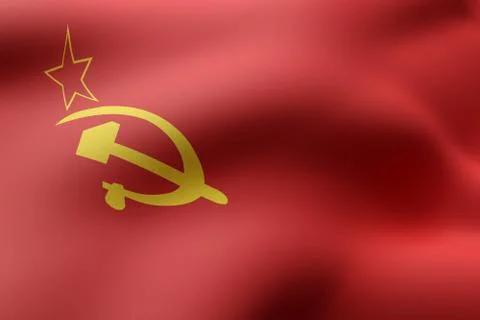 3d rendering of a USSR flag Stock Illustration