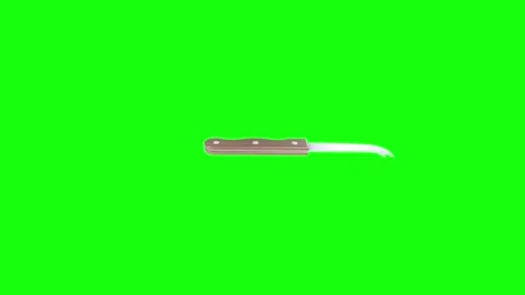 3D rendering of a utility knife on a green background 스톡 동영상 303859681