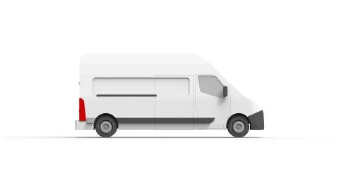 3d rendering of a utility van isolated in white background 스톡 일러스트