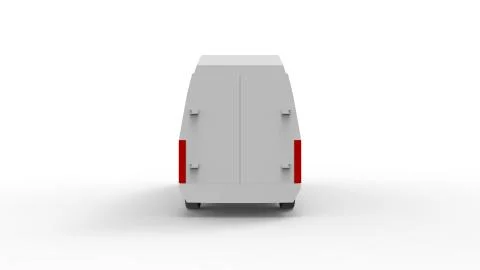 3d rendering of a utility van isolated in white background Stock Illustration