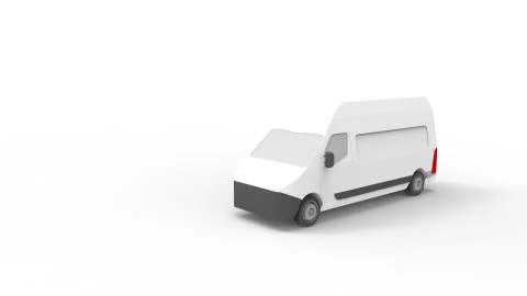 3d rendering of a utility van isolated in white background Stock Illustration