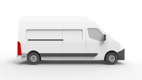 3d rendering of a utility van isolated in white background Stock Illustration