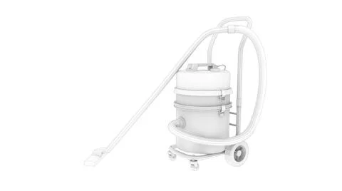 3D rendering of a vacuum cleaner computer model isolated. Stock Illustration