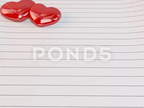 3d rendering for valentines day concept with elements Stock Illustration