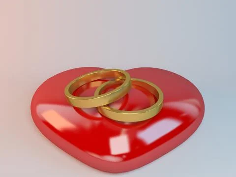 3d rendering for valentines day concept with elements Stock Illustration