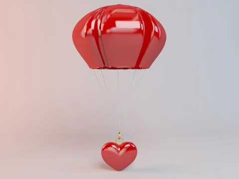 3d rendering for valentines day concept with elements Stock Illustration