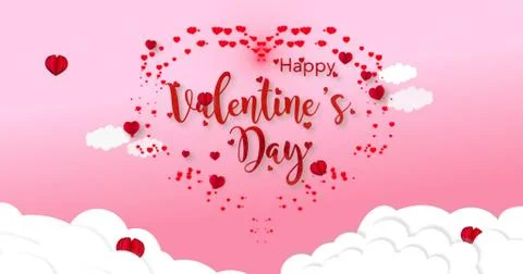 3D Rendering a Valentine's day greeting card. Declaration of Love and Care Stock Photos