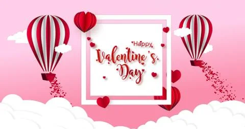 3D Rendering a Valentine's day Romantic greeting card. Declaration of Love and Stock Photos