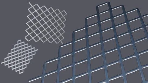 A 3d rendering of various of ultra-fine stainless steel 스톡 일러스트