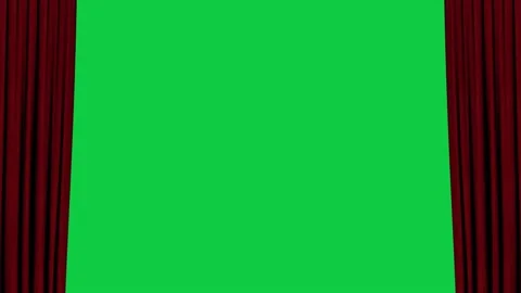 3d rendering velvet red curtain opening sideways,green screen background  Stock Footage 165702129
