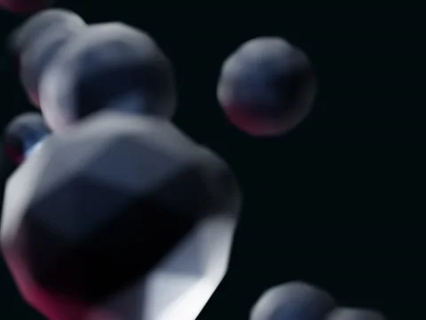 3d rendering video Spheres Abstract background glossy Black bubbles Stock Footage 159417761