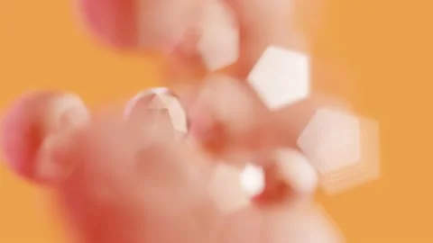 3d rendering video Spheres Abstract background glossy Red bubbles Stock Footage 159508117