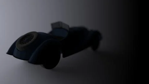3d rendering of a vintage oldtimer car in dark studio background Stock Illustration