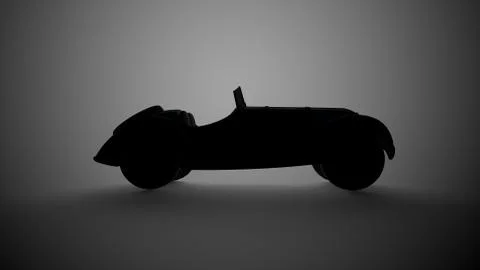 3d rendering of a vintage oldtimer car in dark studio background イラスト素材