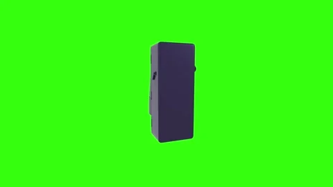 3d rendering of a vintage payphone on a bright green background Stock Footage 303594927